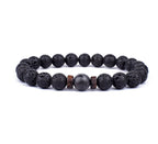 Volcanic Glitter Stone Wood Chip Beaded Bracelet