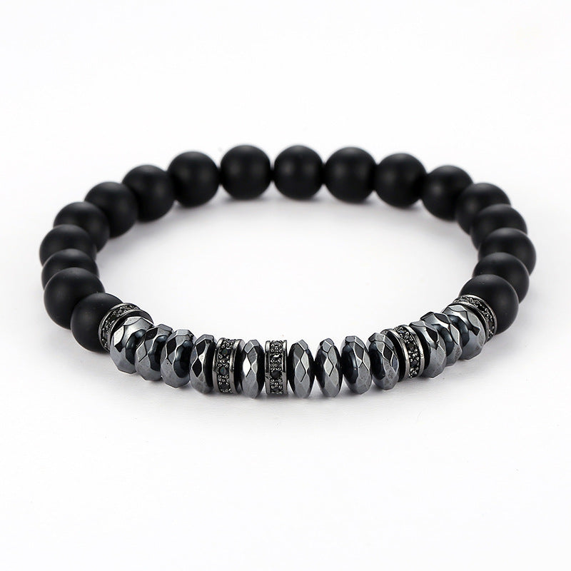 Micro inlaid zircon spacer bracelet
