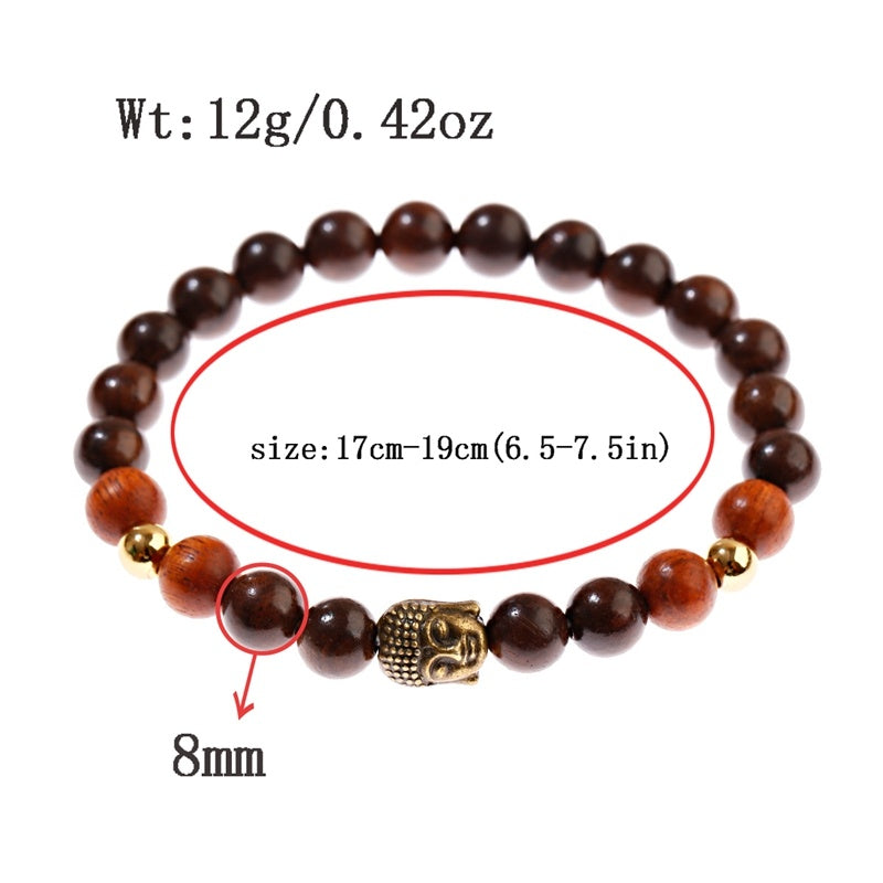 Wooden beads frosted bracelet