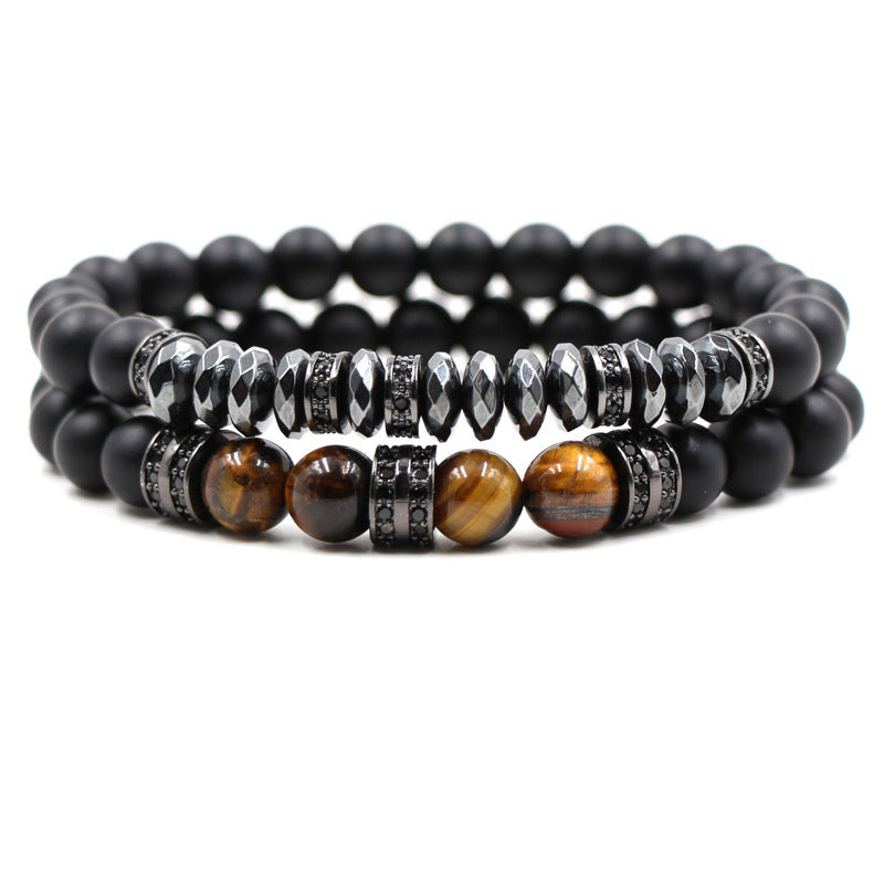 Micro inlaid zircon spacer bracelet