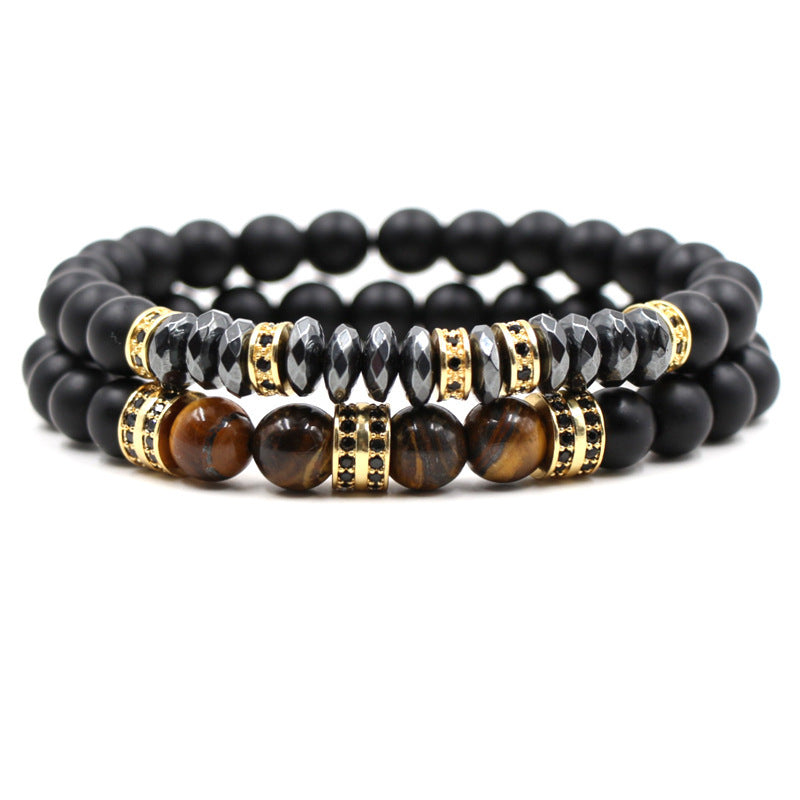Micro inlaid zircon spacer bracelet