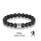 Twelve constellation black bracelet