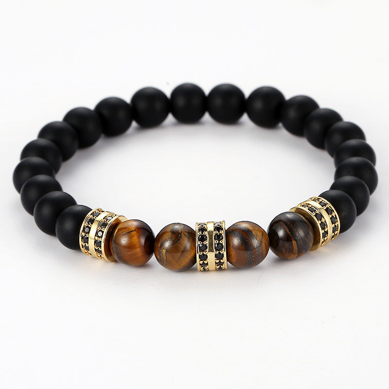 Micro inlaid zircon spacer bracelet