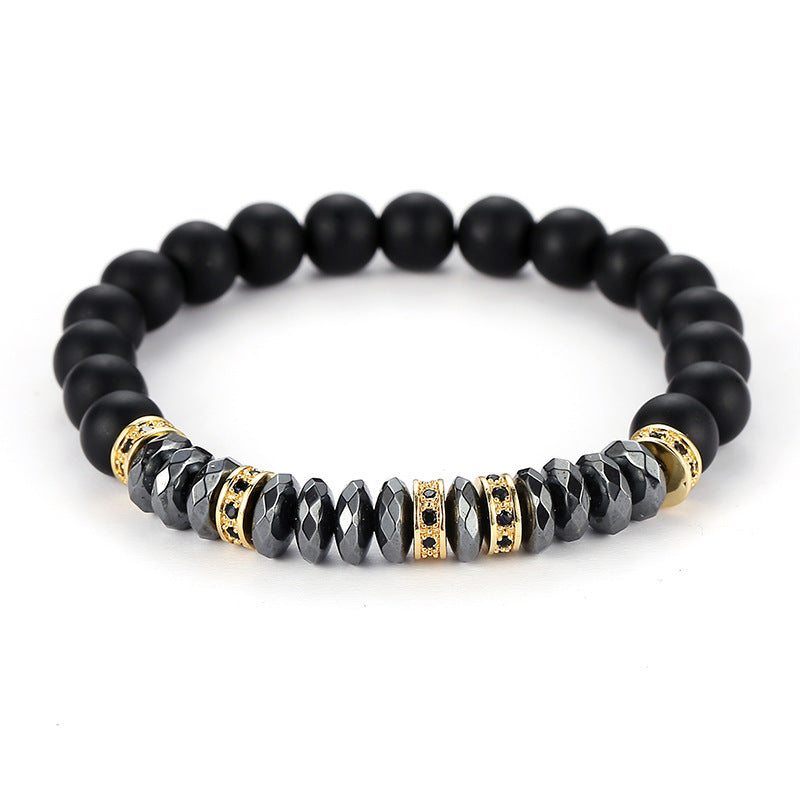Micro inlaid zircon spacer bracelet