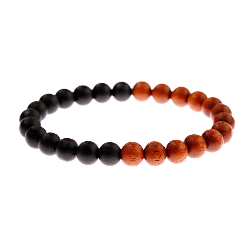 Wooden beads frosted bracelet