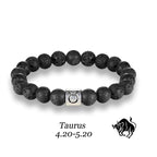 Twelve constellation black bracelet