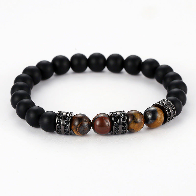 Micro inlaid zircon spacer bracelet