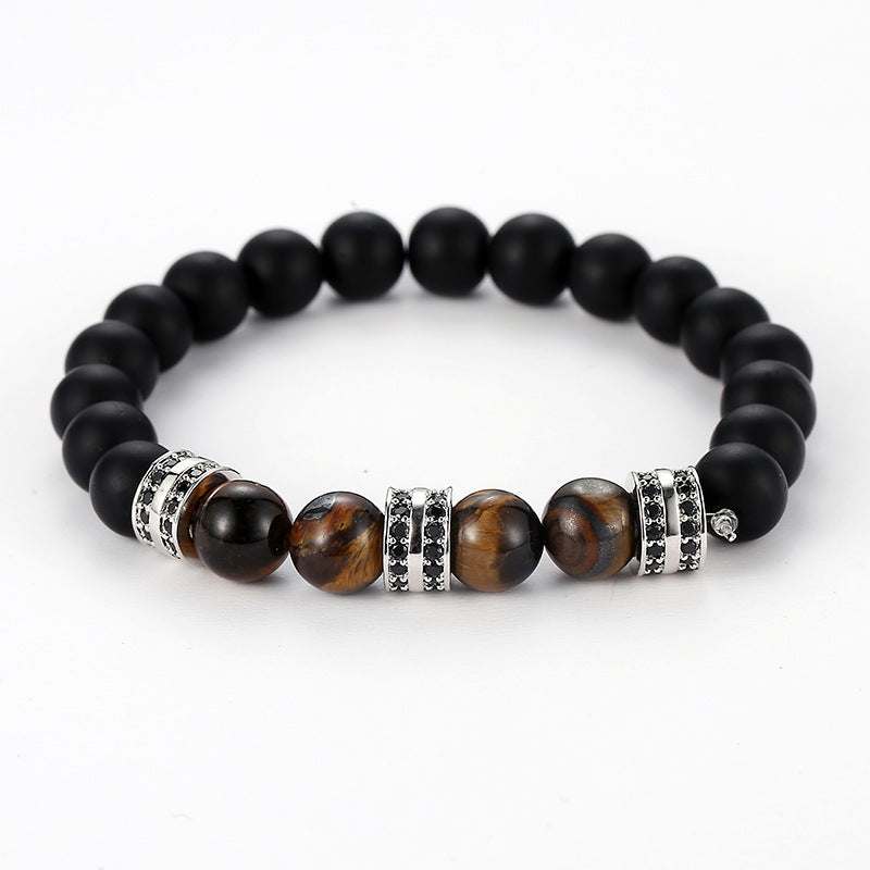 Micro inlaid zircon spacer bracelet