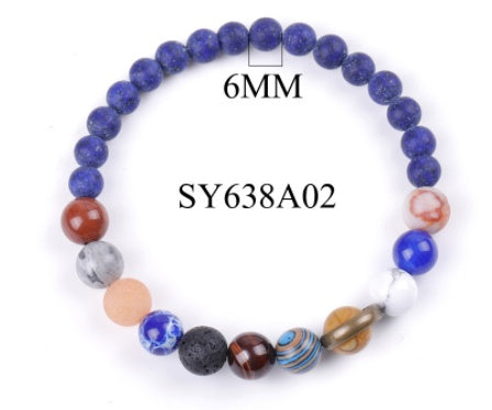 The eight planets of the universe solar system bracelet