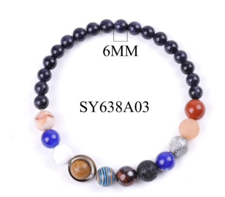 The eight planets of the universe solar system bracelet